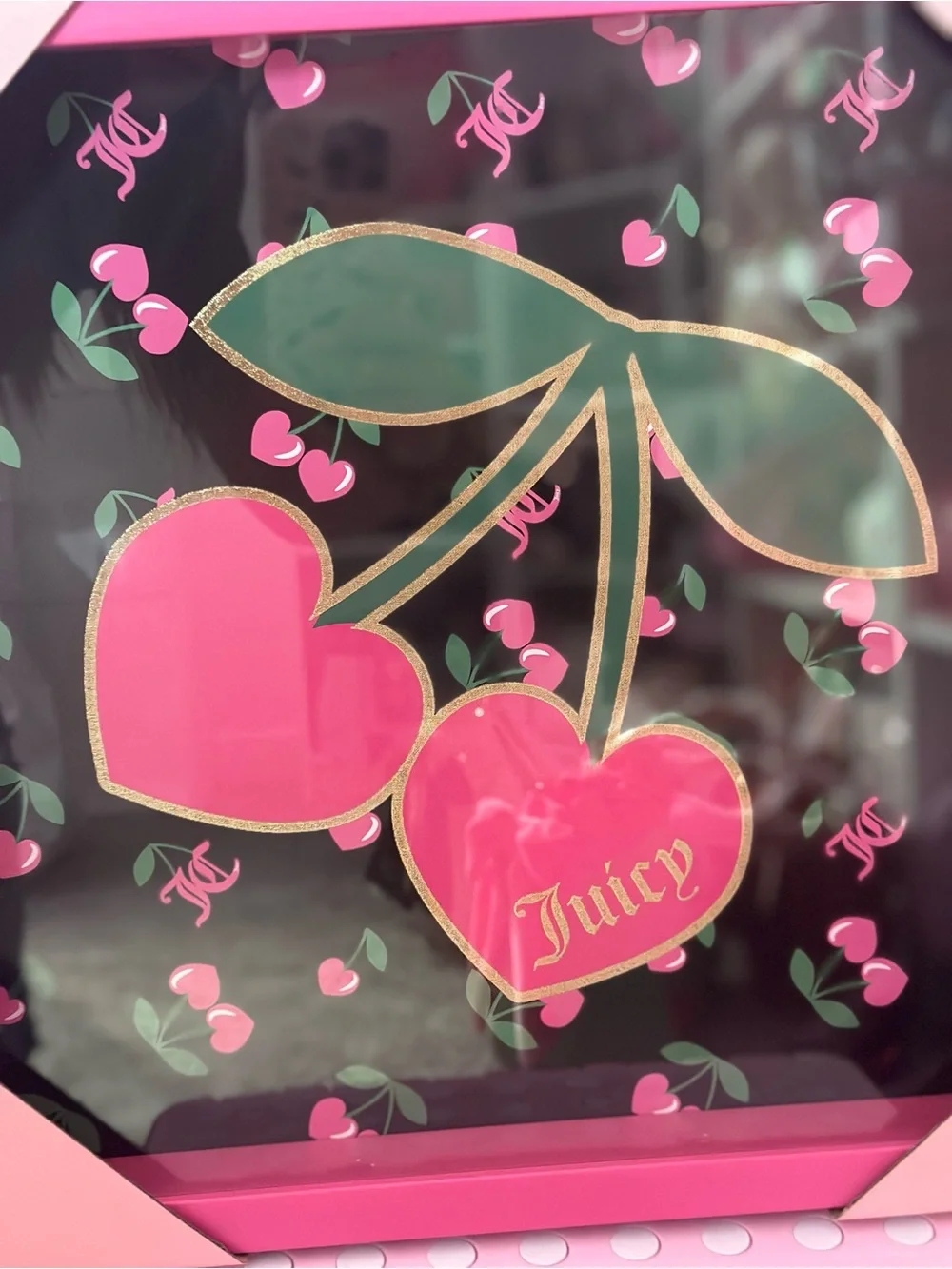 Juicy Couture Pink & Black Cherry Wall Art🍒